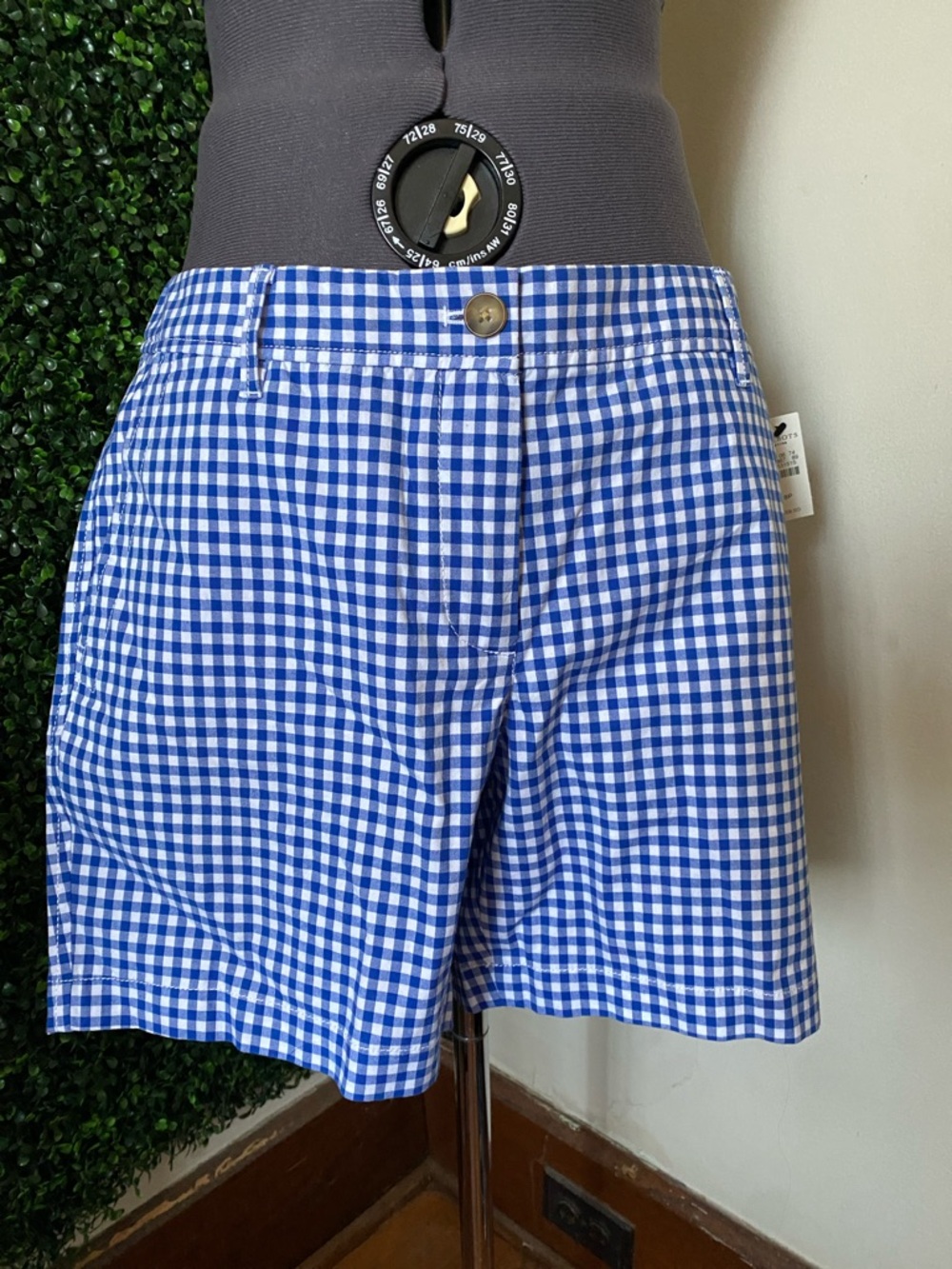 Talbots Blue Gingham Bermuda Shorts